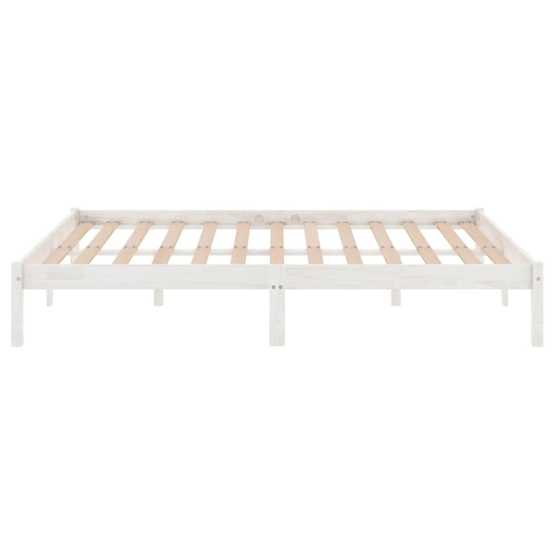 vidaXL Bed Frame without Mattress Black Solid Wood 183x203 cm King