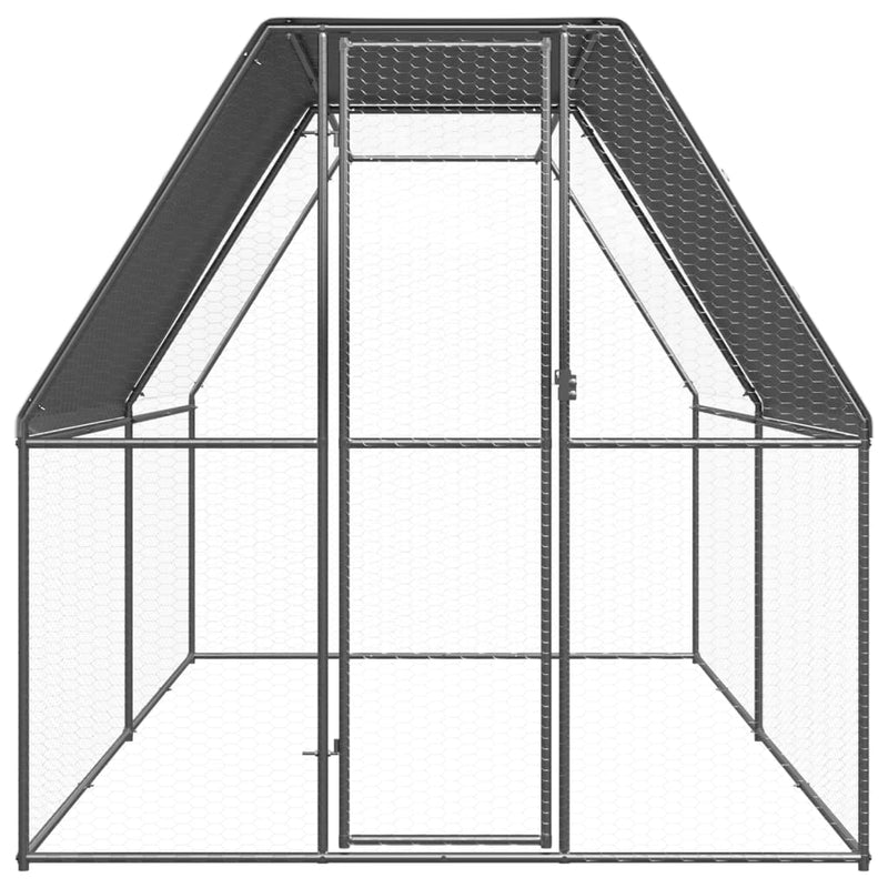 vidaXL Outdoor Chicken Cage 3x6x2 m Galvanised Steel