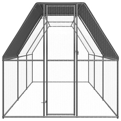 vidaXL Outdoor Chicken Cage 3x6x2 m Galvanised Steel