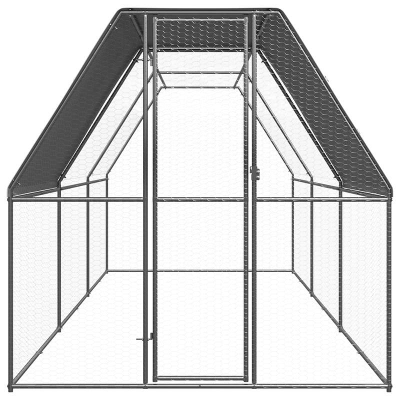 vidaXL Outdoor Chicken Cage 3x6x2 m Galvanised Steel