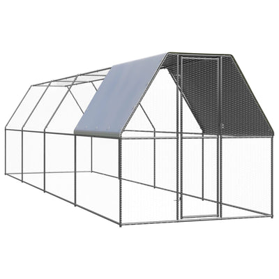 vidaXL Outdoor Chicken Cage 3x6x2 m Galvanised Steel