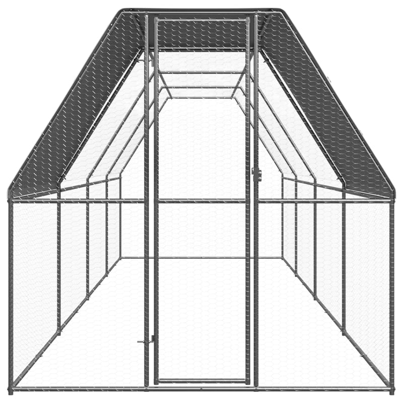 vidaXL Outdoor Chicken Cage 3x6x2 m Galvanised Steel