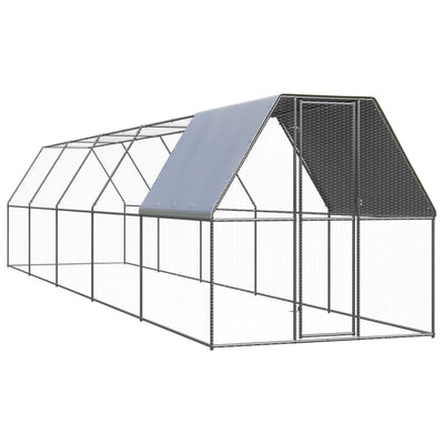 vidaXL Outdoor Chicken Cage 3x6x2 m Galvanised Steel