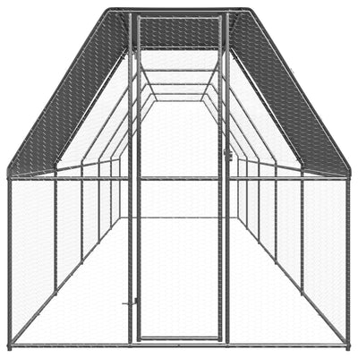 vidaXL Outdoor Chicken Cage 3x6x2 m Galvanised Steel