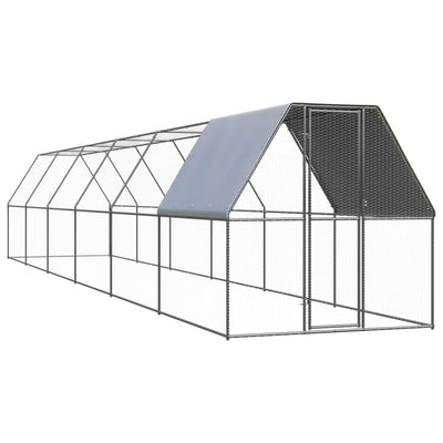 vidaXL Outdoor Chicken Cage 3x6x2 m Galvanised Steel