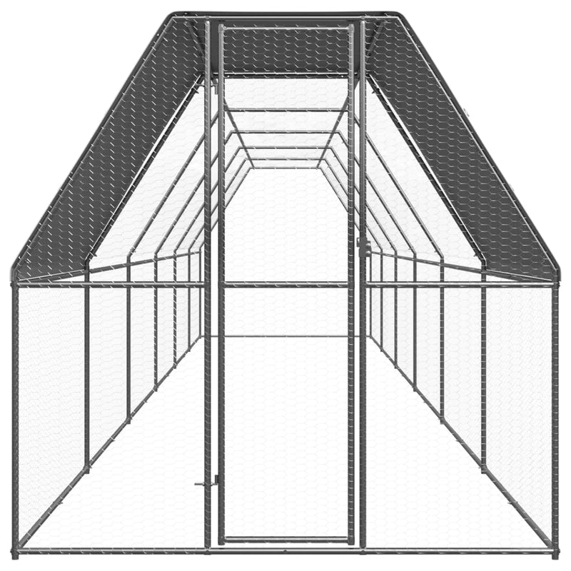 vidaXL Outdoor Chicken Cage 3x6x2 m Galvanised Steel