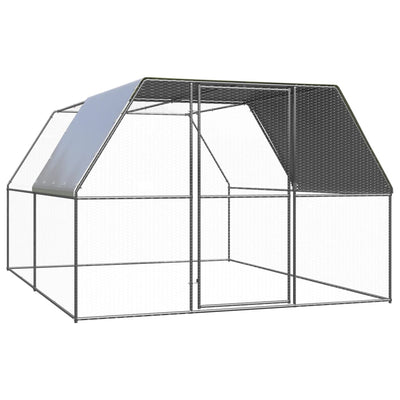 vidaXL Outdoor Chicken Cage 3x6x2 m Galvanised Steel