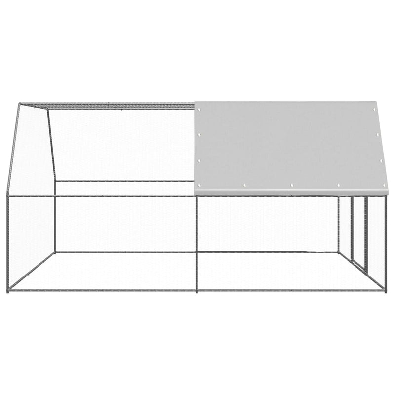 vidaXL Outdoor Chicken Cage 3x6x2 m Galvanised Steel