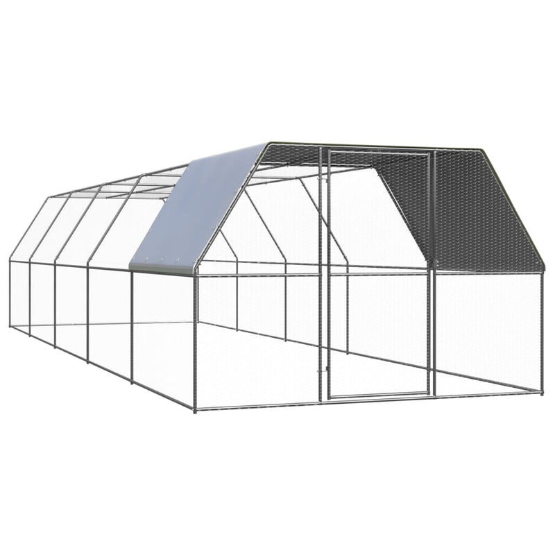 vidaXL Outdoor Chicken Cage 3x6x2 m Galvanised Steel
