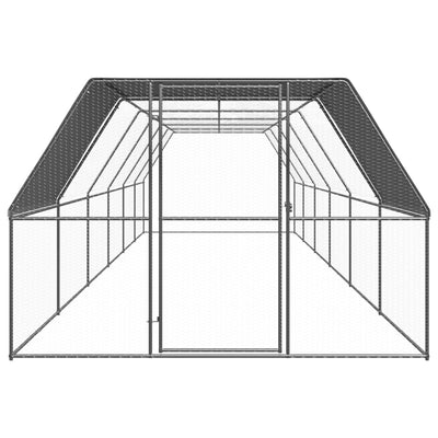 vidaXL Outdoor Chicken Cage 3x6x2 m Galvanised Steel