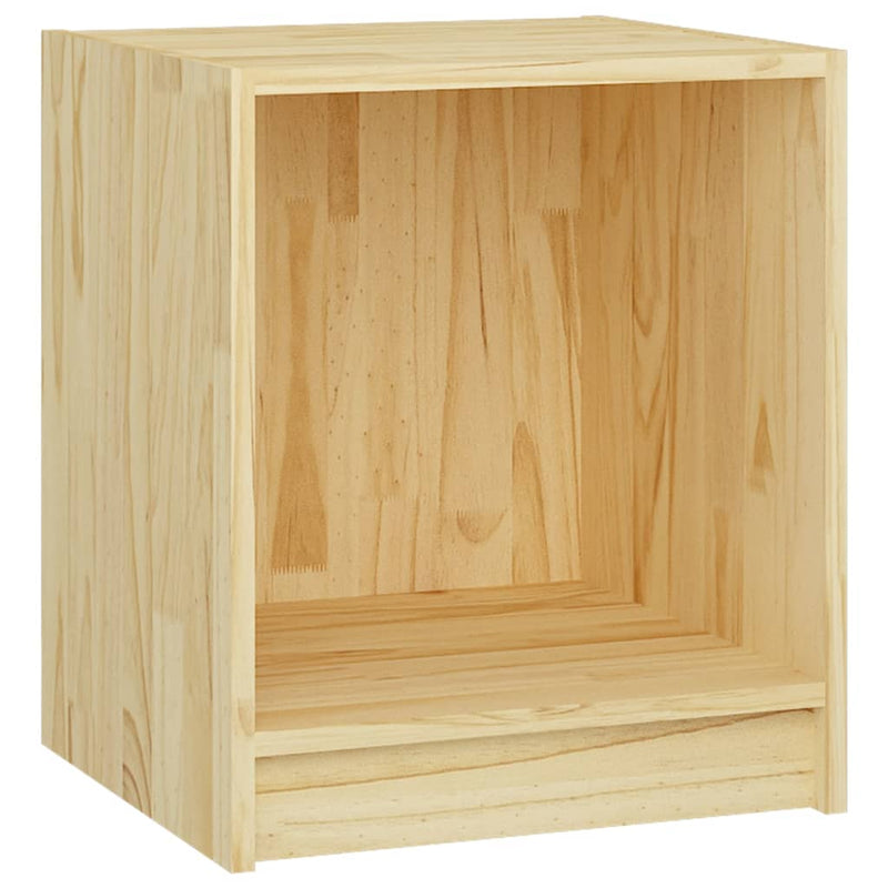 vidaXL Bedside Cabinet Black 35.5x33.5x41.5 cm Solid Pinewood