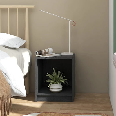 vidaXL Bedside Cabinet Black 35.5x33.5x41.5 cm Solid Pinewood