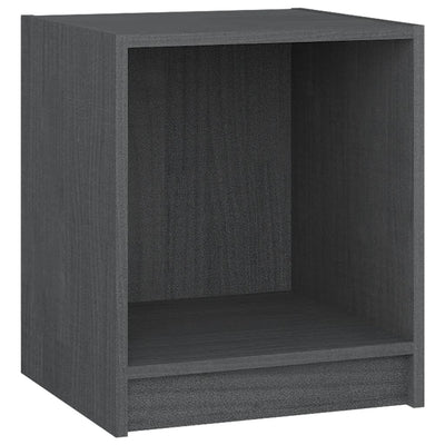 vidaXL Bedside Cabinets 2 pcs Grey 35.5x33.5x41.5 cm Solid Pinewood