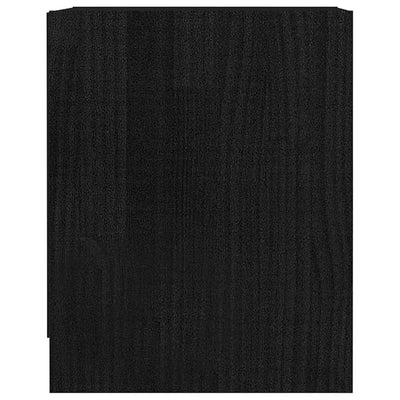 vidaXL Bedside Cabinet Black 35.5x33.5x41.5 cm Solid Pinewood