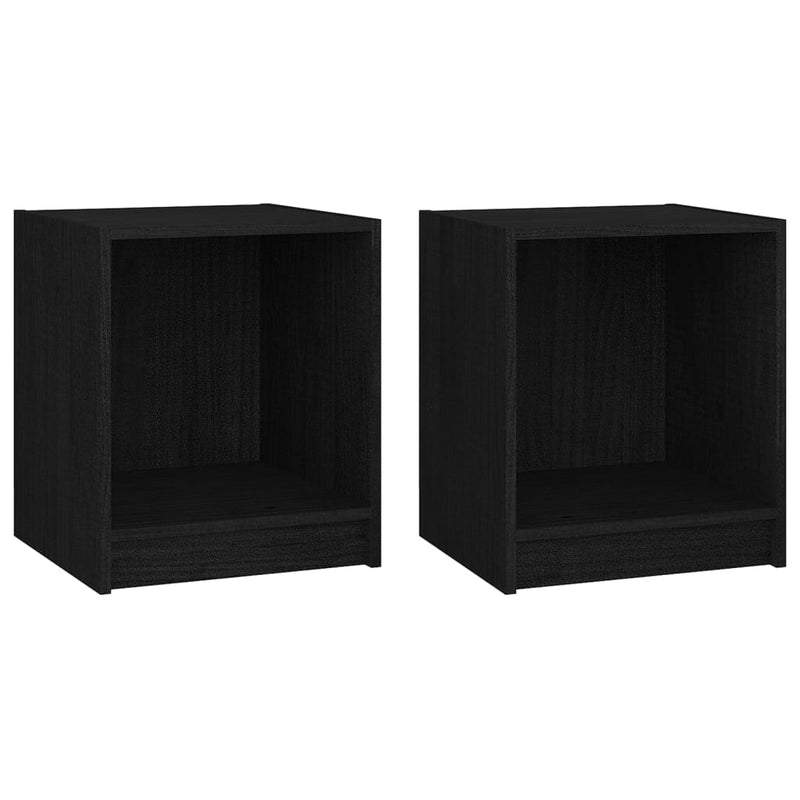 vidaXL Bedside Cabinets 2 pcs Grey 35.5x33.5x41.5 cm Solid Pinewood