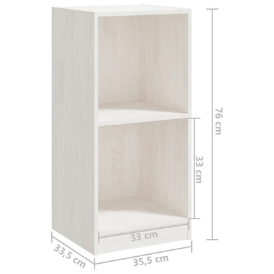vidaXL Side Cabinet Grey 35.5x33.5x76 cm Solid Pinewood