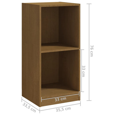 vidaXL Side Cabinet Grey 35.5x33.5x76 cm Solid Pinewood