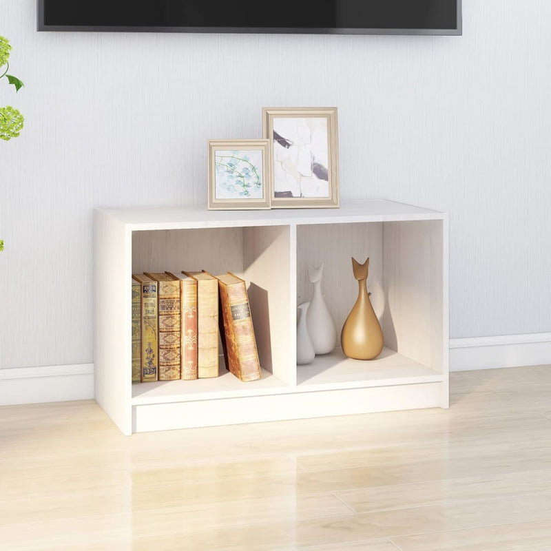 vidaXL TV Cabinet Black 70x33x42 cm Solid Pinewood