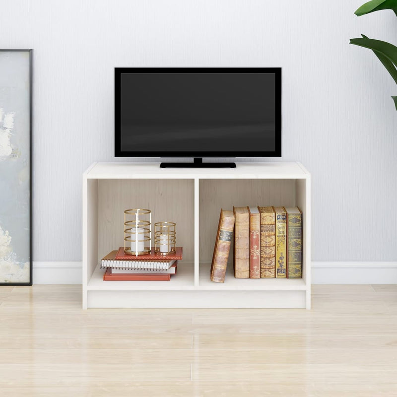 vidaXL TV Cabinet Black 70x33x42 cm Solid Pinewood