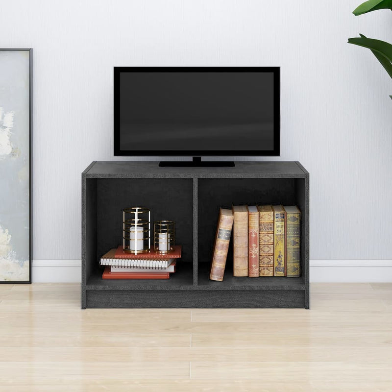 vidaXL TV Cabinet Black 70x33x42 cm Solid Pinewood