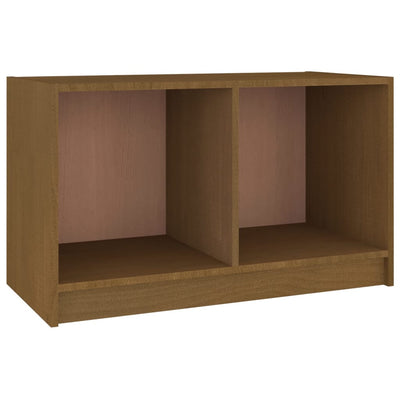 vidaXL TV Cabinet Black 70x33x42 cm Solid Pinewood