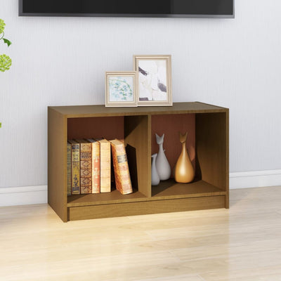 vidaXL TV Cabinet Black 70x33x42 cm Solid Pinewood