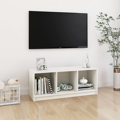 vidaXL TV Cabinet Black 104x33x41 cm Solid Pinewood