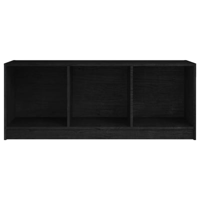 vidaXL TV Cabinet Black 104x33x41 cm Solid Pinewood