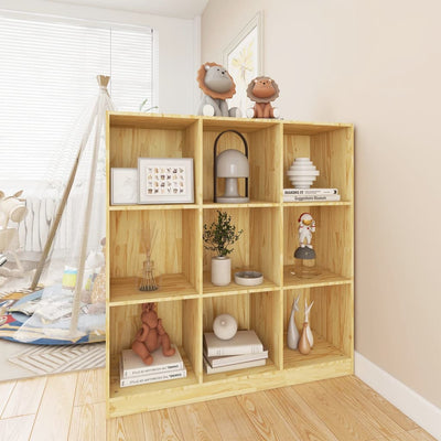 vidaXL Book Cabinet/Room Divider Black 104x33.5x110 cm Solid Pinewood