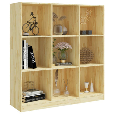 vidaXL Book Cabinet/Room Divider Black 104x33.5x110 cm Solid Pinewood