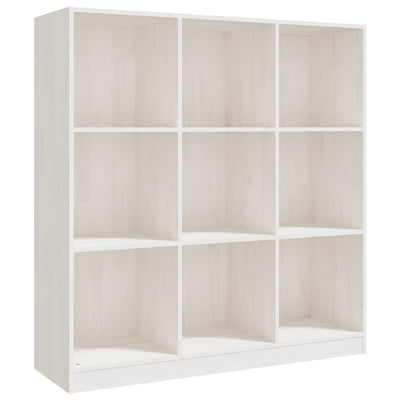 vidaXL Book Cabinet/Room Divider Black 104x33.5x110 cm Solid Pinewood