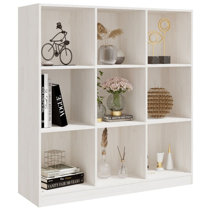 vidaXL Book Cabinet/Room Divider Black 104x33.5x110 cm Solid Pinewood
