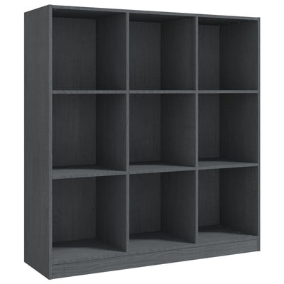vidaXL Book Cabinet/Room Divider Black 104x33.5x110 cm Solid Pinewood