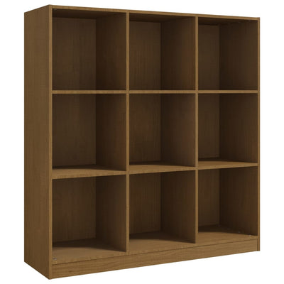 vidaXL Book Cabinet/Room Divider Black 104x33.5x110 cm Solid Pinewood