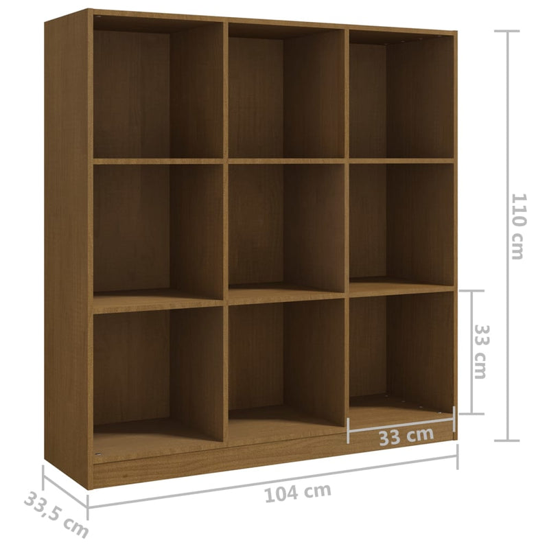 vidaXL Book Cabinet/Room Divider Black 104x33.5x110 cm Solid Pinewood