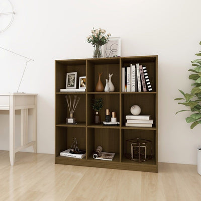 vidaXL Book Cabinet/Room Divider Black 104x33.5x110 cm Solid Pinewood