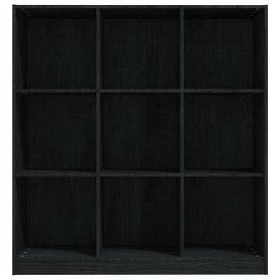 vidaXL Book Cabinet/Room Divider Black 104x33.5x110 cm Solid Pinewood