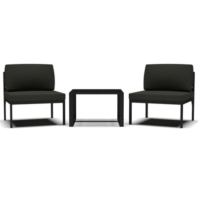 vidaXL 3 Piece Garden Sofa Set with Cushions Aluminium Anthracite
