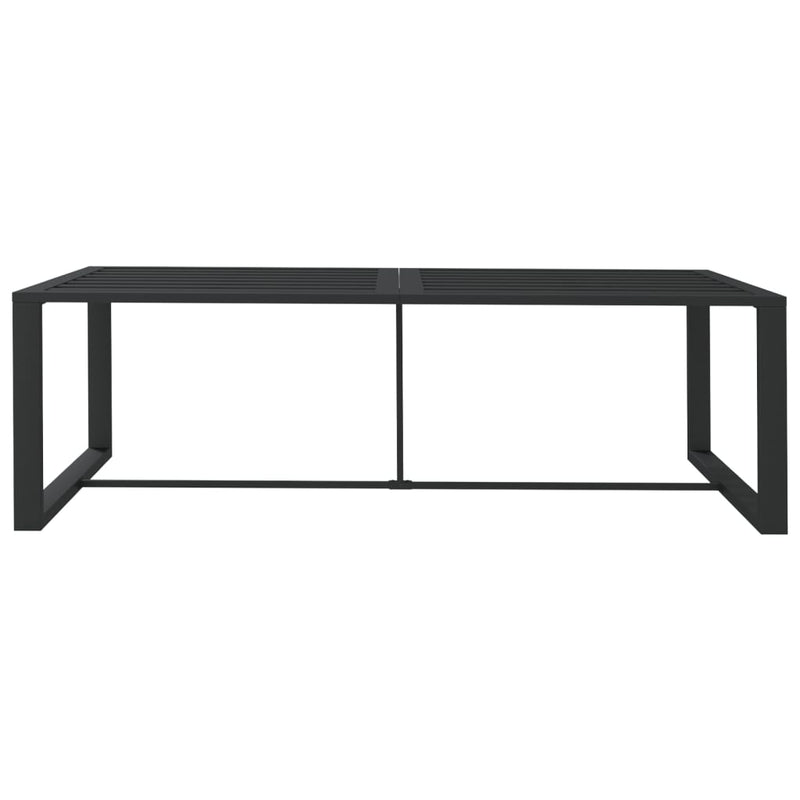 vidaXL Outdoor Dining Table Anthracite 120x60x66 cm Aluminium