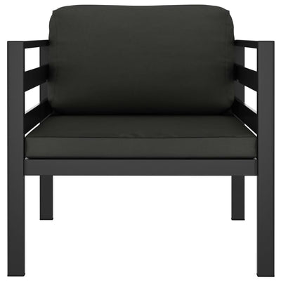 vidaXL Single Sofas 2 pcs with Cushions Aluminium Anthracite