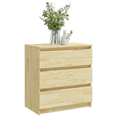 vidaXL Bedside Cabinets 2 pcs White 60x36x64 cm Solid Pinewood