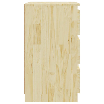 vidaXL Bedside Cabinets 2 pcs White 60x36x64 cm Solid Pinewood