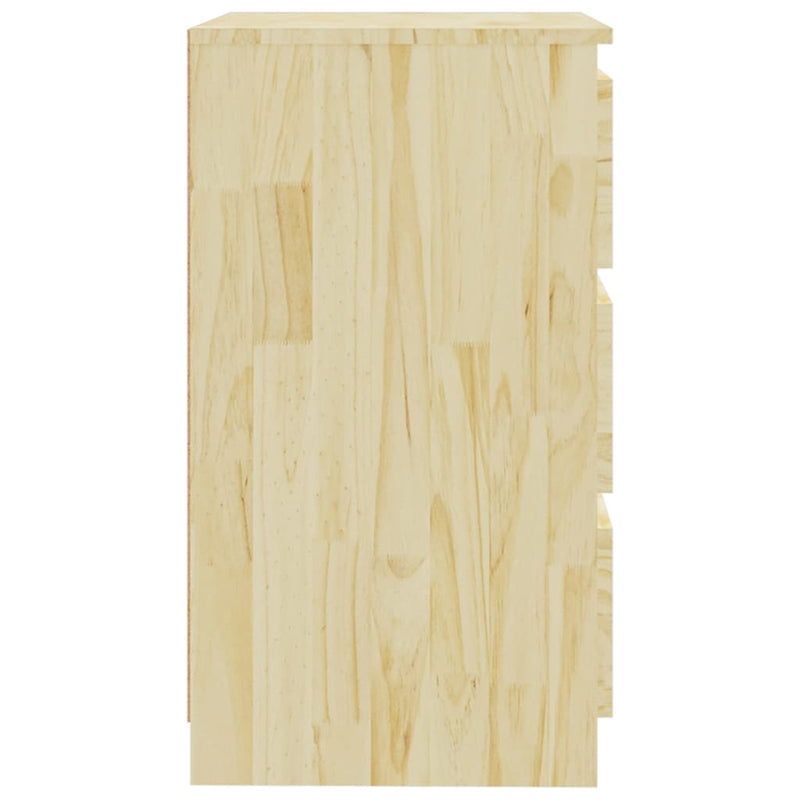 vidaXL Bedside Cabinets 2 pcs White 60x36x64 cm Solid Pinewood