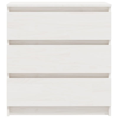 vidaXL Bedside Cabinets 2 pcs White 60x36x64 cm Solid Pinewood