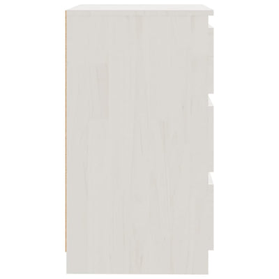 vidaXL Bedside Cabinets 2 pcs White 60x36x64 cm Solid Pinewood