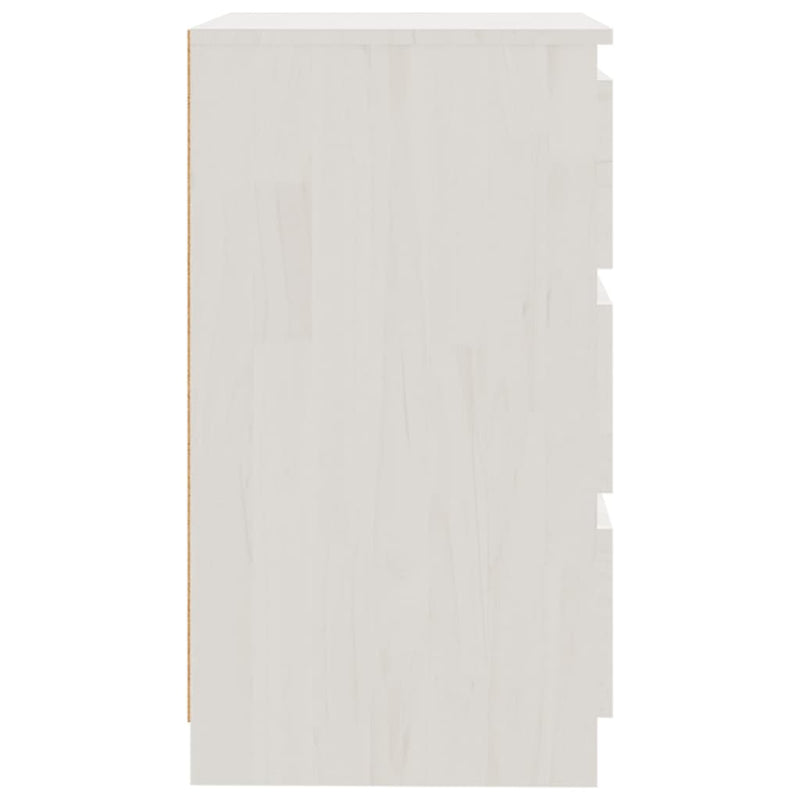 vidaXL Bedside Cabinets 2 pcs White 60x36x64 cm Solid Pinewood