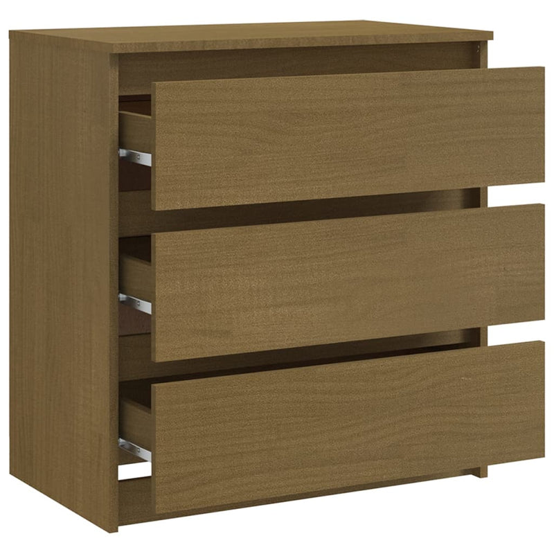 vidaXL Bedside Cabinets 2 pcs White 60x36x64 cm Solid Pinewood