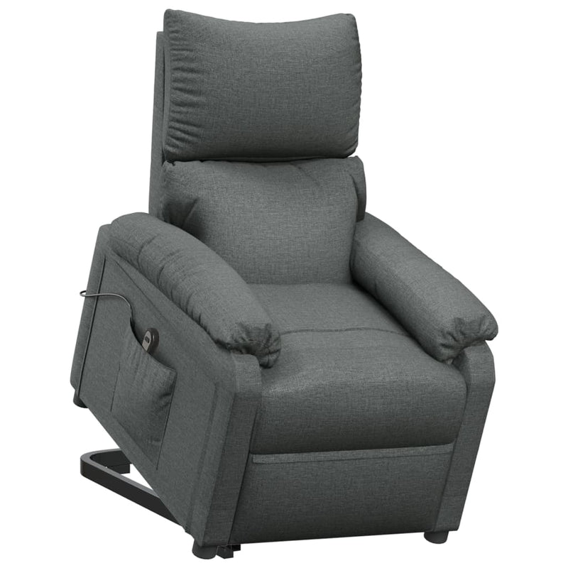 vidaXL Stand up Recliner Chair Cream Fabric
