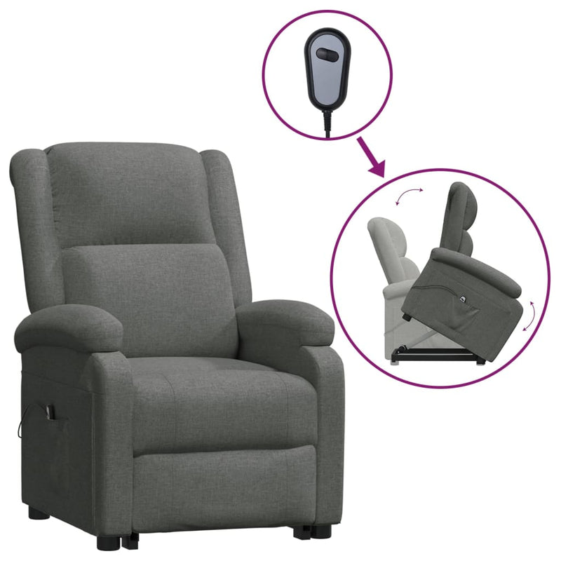 vidaXL Stand up Chair Cream Fabric