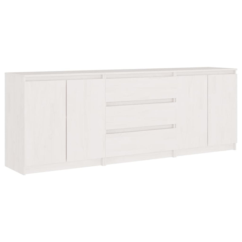 vidaXL Side Cabinet White 180x36x65 cm Solid Pinewood